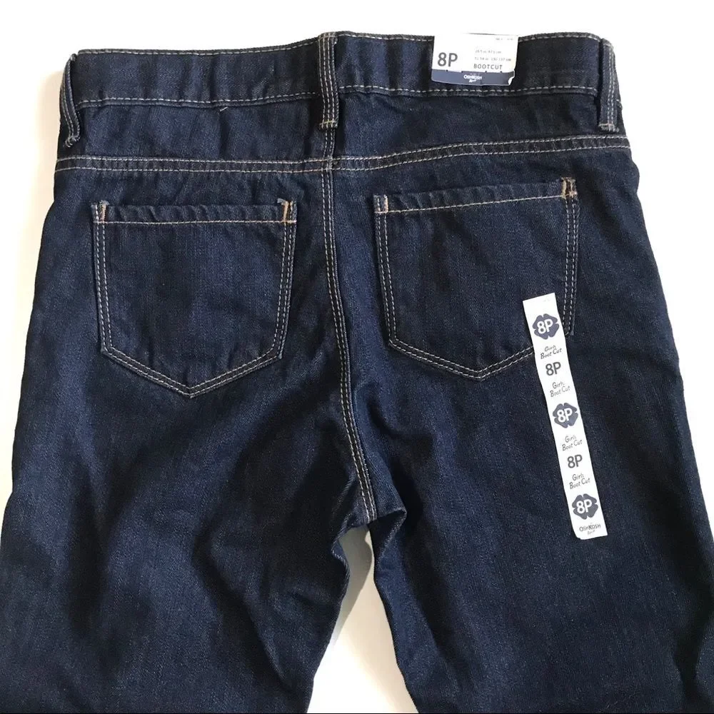 NWT OshKosh B’Gosh Boot Cut Girl’s Blue Jeans Sz 8P